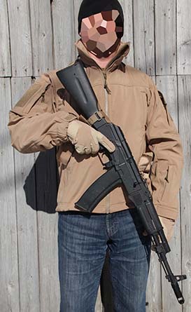 Куртка Tango (Tactical Special Operations Soft Shell Jacket), D3030-CB, coyote brown - Куртка Softshell "Tango" М3030 на фигуре.