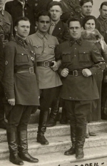Знак нарукавный НКВД (под серебро), RKK5 - Знак нарукавный НКВД, на униформе