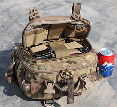 Mad Dog bag D302 сумка для охоты - Сумка задняя многоцелевая Mad Dog bag - взгляд на интерьер внешнего кармана